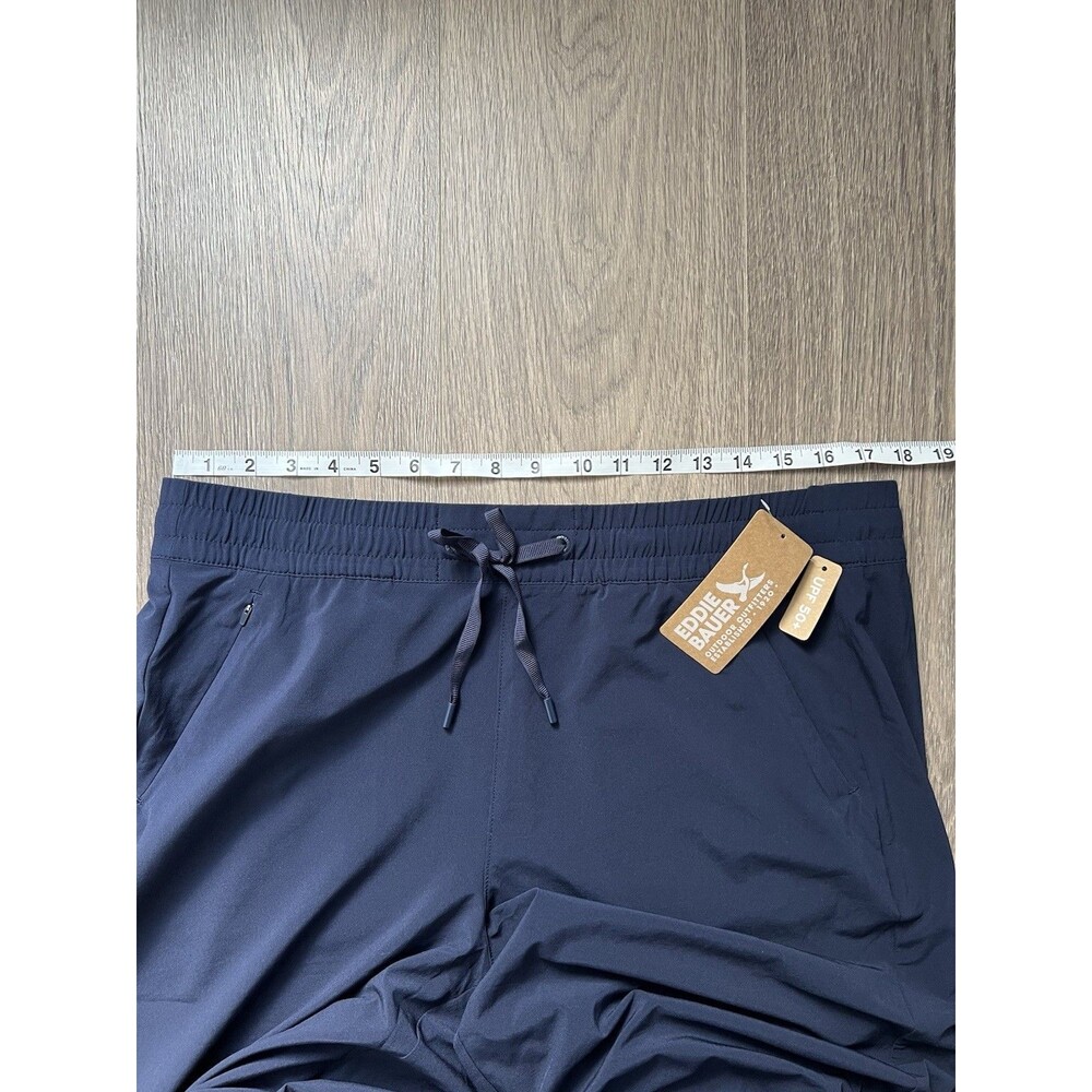 Eddie Bauer Departure Collection Wide Leg Crop Atlantic Navy NEW Sz Large - Picture 9 of 12